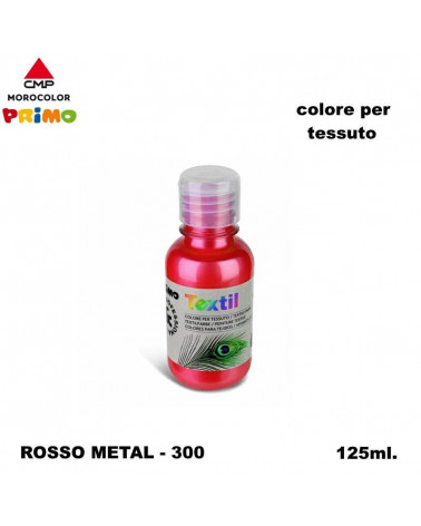 PRIMO COLORE PER TESSUTO 125ML ROSSO-METAL