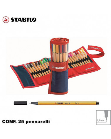 STABILO POINT 88 25COL PENNARELLO-ROTOLO 8825-021