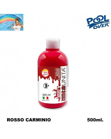 TINTA UNITA TEMPERA PRONTA 500ml.ROSSO CARMINIO