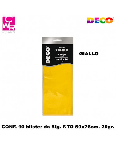 CWR VELINA COLORATA 5FG.50X76 GIALLO [10PZ]