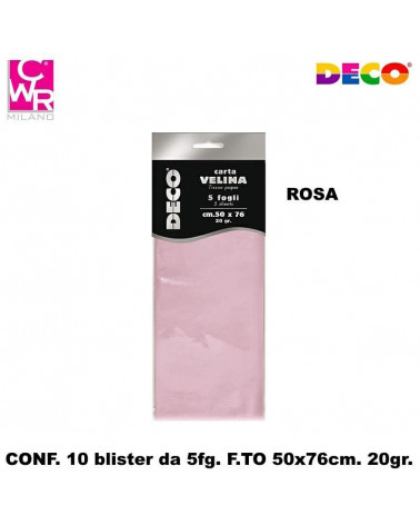 CWR VELINA COLORATA 5FG.50X76 ROSA [10PZ]