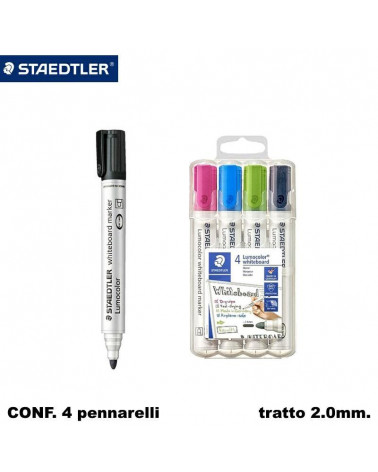 STAEDTLER LUMOCOLOR PER LAVAGNA 351-1 4colori