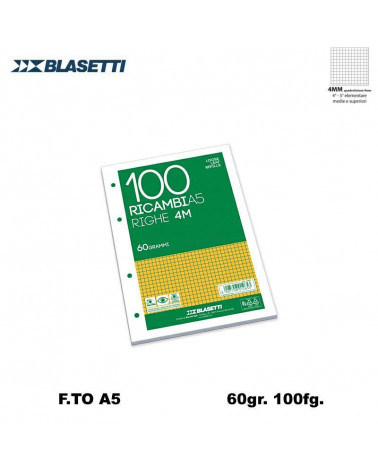BLASETTI RICAMBI A5 100FG.60GR.4MM  1209