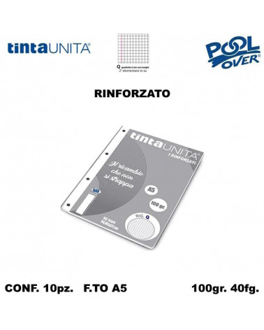 TINTA UNITA RICAMBIO A5 RINFORZATO POOL Q 90432 [10PZ]