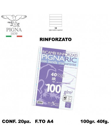 PIGNA RICAMBIO A4 RINFORZATO 1R [20PZ]