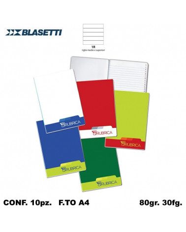 BLASETTI RUBRICA A4 3CARTE 1387 [10PZ]