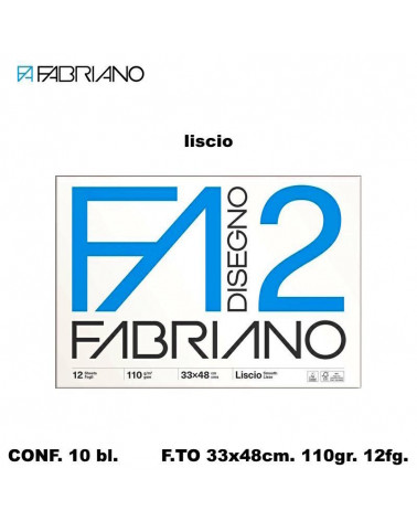 FABRIANO BLOCCO F2 33X48 12 FG.LISCIO DISEGNO [10PZ]