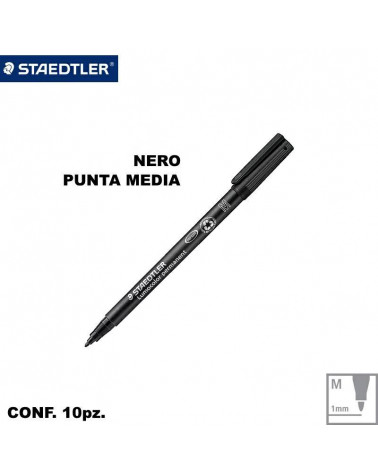 STAEDTLER LUMOCOLOR M 317  NERO M[10PZ]