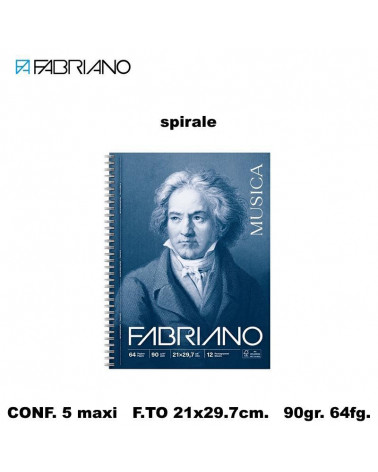 FABRIANO MAXI MUSICA SPIRALE 64fg. [5PZ]