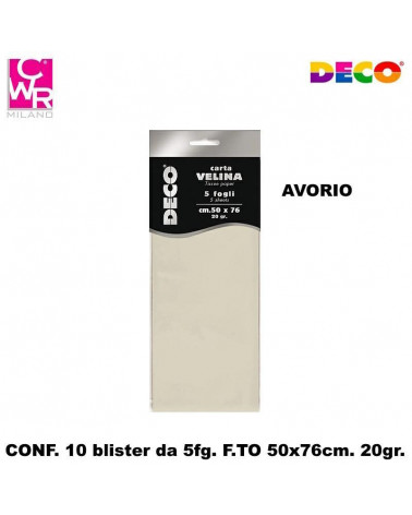 CWR VELINA COLORATA 5FG.50X76 AVORIO [10PZ]