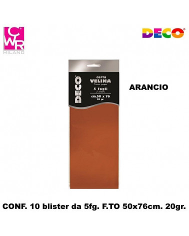 CWR VELINA COLORATA 5FG.50X76 ARANCIO [10PZ]
