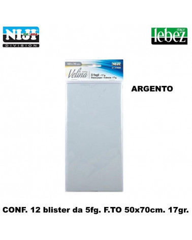 LEBEZ VELINA ARGENTO 5FG. 50X70 61888 [12PZ]