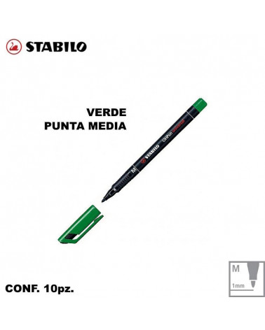 STABILO OHPEN 843 VERDE M [10PZ]
