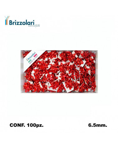 BRIZZOLARI COCCARDA 2970 MM6,5 100PZ. MINI ROSSO 07-METAL
