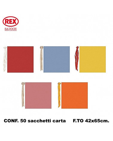 REX SACCHETTO IN CARTA CON NASTRO 42x65 [50PZ]