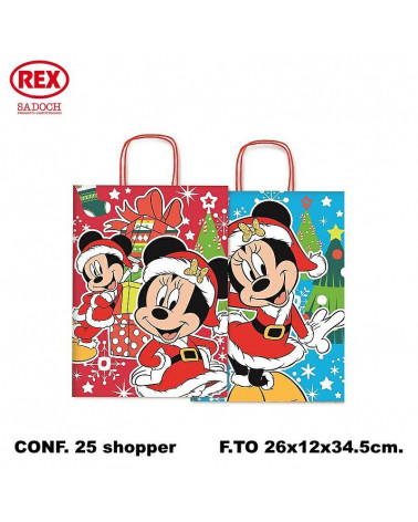 SADOCH BUSTE REGALO NATALE CON MANICO 26X34,5  SHOPPER [25PZ]