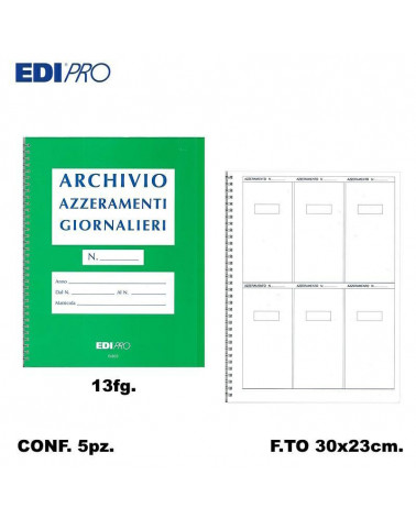 EDIPRO CARTELLA AZZERAMENTI 30X23 [5PZ]