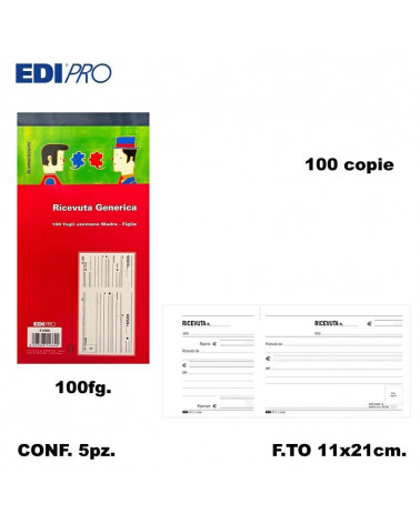 EDIPRO RICEVUTE MADRE FIGLIA 11X21 E5566 [5PZ]