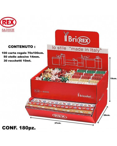 REX ESP DA BANCO RASO DECORI DI NATALE 180pz.