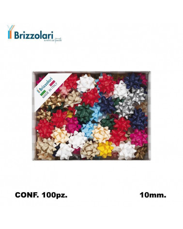 BRIZZOLARI COCCARDA 3023-00 MM10 100PZ. PICCOLA ASSORTITO-PASTELLO A