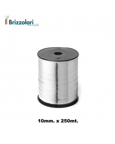 BRIZZOLARI ROCCHETTO 250MT.LUCIDO ARGENTO 04-NASTRO