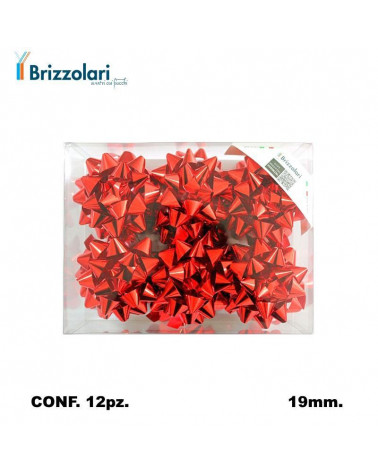 BRIZZOLARI COCCARDA 3370 MM19 12PZ. MAXI ROSSO 07-METAL