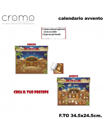 CROMO CALENDARIO AVVENTO CREA IL TUO PRESEPE NT.7781