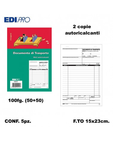 EDIPRO DDT 15X23 2C. E5214C-DOCUMENTO TRASPORTO [5PZ]