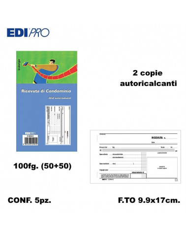 EDIPRO RICEVUTE CONDOMINIO 9,9X17 2C. E5540C [5PZ]