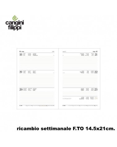 RICAMBIO SETTIMANALE 14,5x21