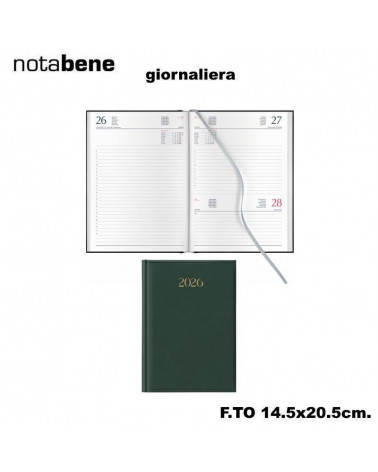 NOTABENE AGENDA GIORNALIERA S/D 14,5X20,5 1004C MADRID VERDE