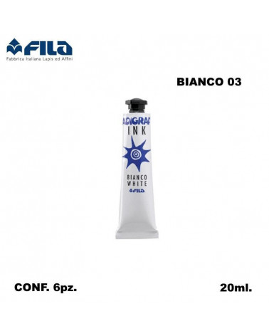ADIGRAFIA INCHIOSTRO 20ML. BIANCO 03 [6PZ]