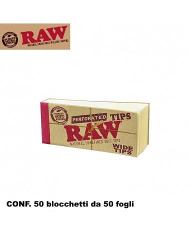 RAW FILTRI WIDE TIPS PERFORATED 50PZ.x [50CF] (2500)