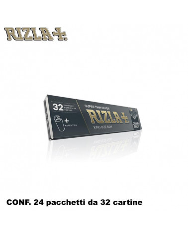 RIZLA CARTINA SILVER SLIM CON FILTRI 32+32 X [24CF] (1536)