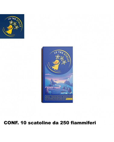 LE TRE STELLE MAXI BOX FIAMMIFERI 10pz.