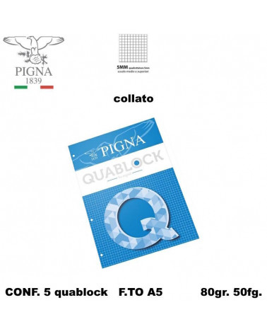 QUABLOCK A5 BIANCO  5MM [5PZ]