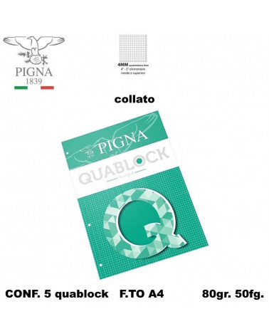 QUABLOCK A4 BIANCO  4MM [5PZ]