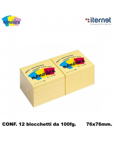 MEMOIDEA NOTES ADESIVI 76X76 [12PZ]