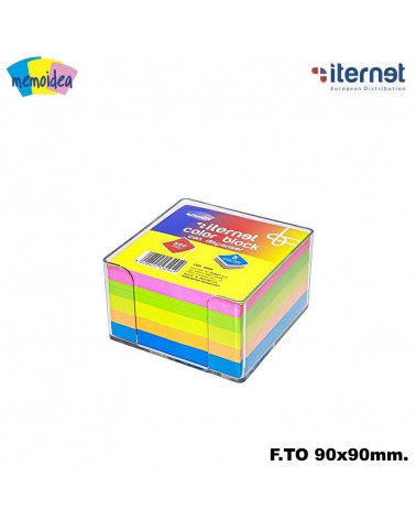 MEMOIDEA COLOR BLOCK 90x90 500fg.+ DISPENSER