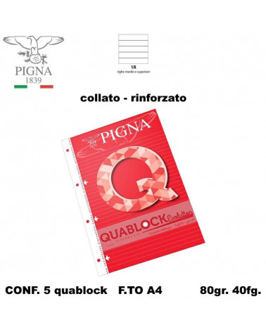 QUABLOCK A4 RINFORZATO 1R [5PZ]