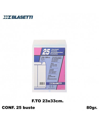 BLASETTI BUSTE A SACCO 23X33 POSTALI 0537 25PZ
