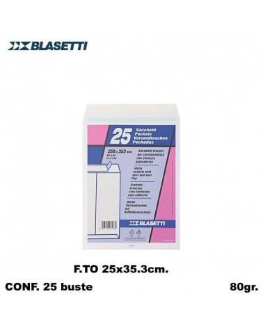 BLASETTI BUSTE A SACCO 25X35,3 POSTALI 0538 25PZ