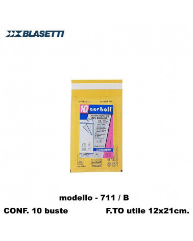 BLASETTI BUSTE IMBOTTITE -B- 711  12X21 14X27-POSTALI [10PZ]