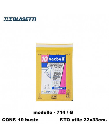 BLASETTI BUSTE IMBOTTITE -F G- 714  22X33 25X39-POSTALI [10PZ]