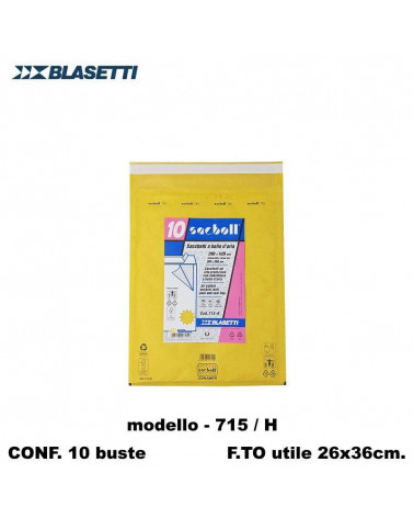 BLASETTI BUSTE IMBOTTITE -H- 715  26X36 29X42-POSTALI [10PZ]