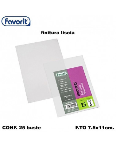 FAVORIT BUSTE TRASPARENTI 7,5X11 [25PZ]