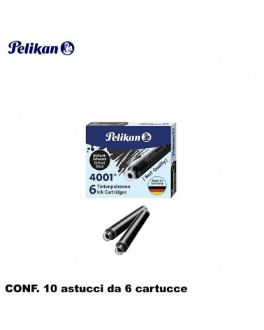 PELIKAN CARTUCCE  INCHIOSTRO STILOGRAFICO TP/6  NERO [10PZ]