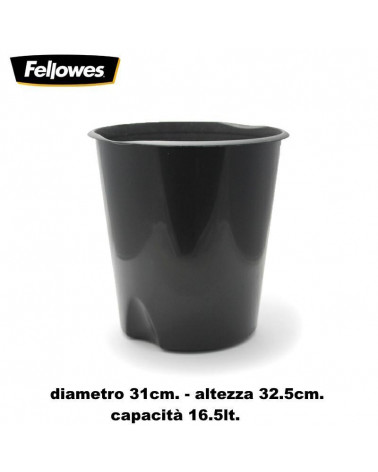 FELLOWES CESTINO GETTACARTE E020 NERO