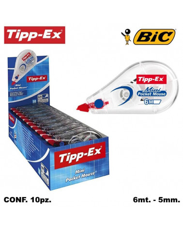 BIC CORRETTORE TIPP-EX 10PZ. NASTRO-MINI-6M