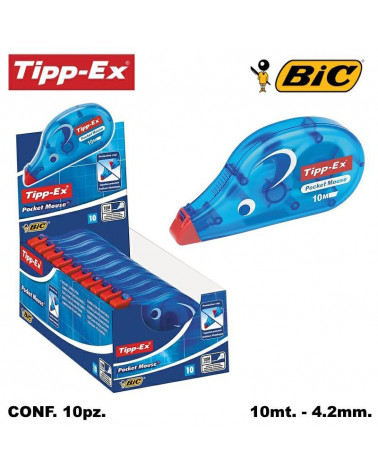 BIC CORRETTORE TIPP-EX 10PZ. NASTRO-POCKET-10M